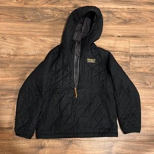 Llbean quilted quarter zip pullover